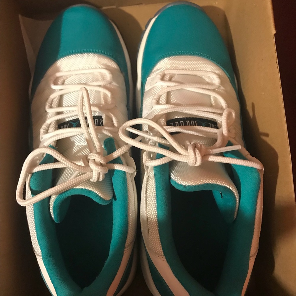 Jordan 11s aqua/green